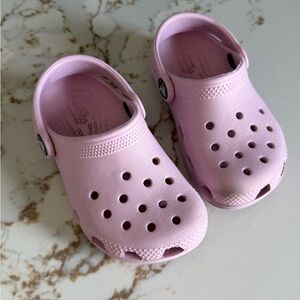 Toddler pink Crocs size 8C